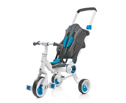 A collapsible tricycle stroller