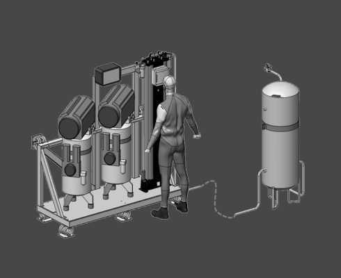 A system for nitrogenizing components submerged in a marine environment